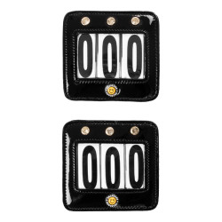 Porta-número de concurso Equestro con cristales Negro