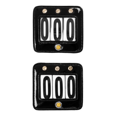 Porta-número de concurso Equestro con cristales Negro