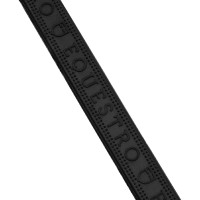 Riendas de goma Equestro con agarre en relieve y acabados plateados Negro