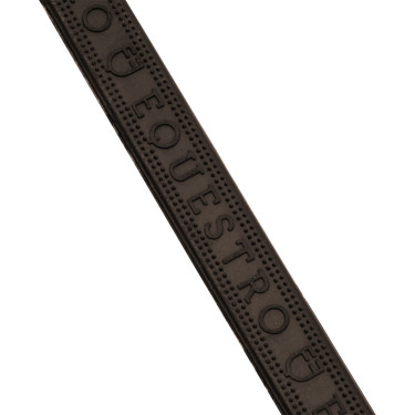 Riendas de goma Equestro con agarre en relieve y acabados plateados Marrón oscuro