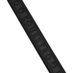 Riendas de cuero y goma Equestro violeta fitting Negro