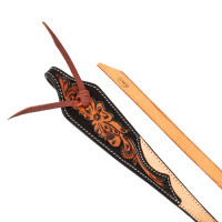 Riendas western Pool’s talladas con motivo floral oscuro Negro / natural Riendas western Pool’s talladas con motivo floral oscuro Negro / natural