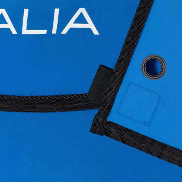 Cortina larga para box Equestro x FISE con logo bordado Azul de Savoie Cortina larga para box Equestro x FISE con logo bordado Azul de Savoie