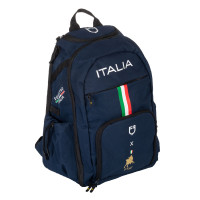 Mochila técnica multipbolsillos Equestro x FISE Americana marina Azul marino