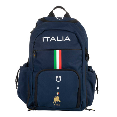 Mochila técnica multipbolsillos Equestro x FISE Americana marina Azul marino