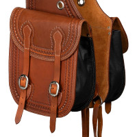 Alforja Pool's Bisaccia Handtooled Aceite oscuro Marrón