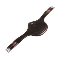 Cinch de salto Equestro de cuero con protector de hebillas Marrón oscuro Marr&amp;amp;amp;oacute;n