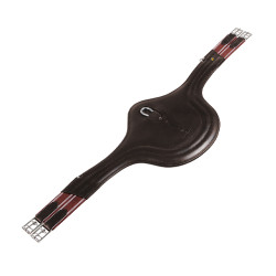 Cinch de salto Equestro de cuero con protector de hebillas Marrón oscuro Marrón Cinch de salto Equestro de cuero con protector de hebillas Marrón oscuro Marrón