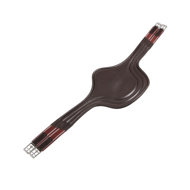 Cinch de salto Equestro de cuero con protector de hebillas Marrón oscuro Marrón Cinch de salto Equestro de cuero con protector de hebillas Marrón oscuro Marrón