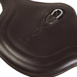 Cinch de salto Equestro de cuero con protector de hebillas Marrón oscuro Marrón Cinch de salto Equestro de cuero con protector de hebillas Marrón oscuro Marrón
