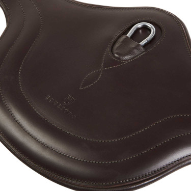Cinch de salto Equestro de cuero con protector de hebillas Marrón oscuro Marrón Cinch de salto Equestro de cuero con protector de hebillas Marrón oscuro Marrón