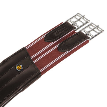 Cinch de salto Equestro de cuero con protector de hebillas Marrón oscuro Marrón Cinch de salto Equestro de cuero con protector de hebillas Marrón oscuro Marrón