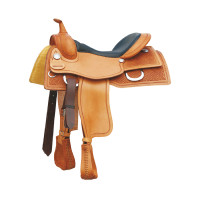 Silla western Pool’s Genuine Working Cow 555 Classic Natural Marrón