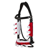 Set navideño Supreme cubre-muserola + protecciones de montantes Roja Rojo Set navideño Supreme cubre-muserola + protecciones de montantes Roja Rojo