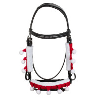 Set navideño Supreme cubre-muserola + protecciones de montantes Roja Rojo Set navideño Supreme cubre-muserola + protecciones de montantes Roja Rojo