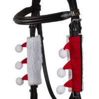 Set navideño Supreme cubre-muserola + protecciones de montantes Roja Rojo Set navideño Supreme cubre-muserola + protecciones de montantes Roja Rojo