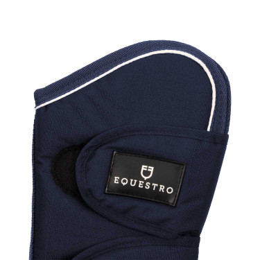 Juego de protectores de transporte y protector de cola Equestro con parche de caucho Marino Azul marino