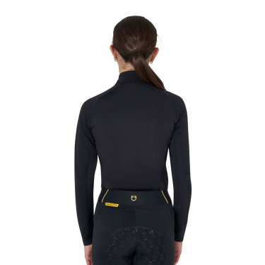 Camiseta interior unisex infantil Equestro en tejido técnico Negro / negro