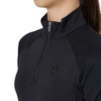 Camiseta interior unisex infantil Equestro en tejido técnico Negro / negro