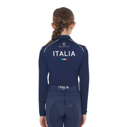 Capa base infantil unisex Equestro x FISE Americana marina Azul marino