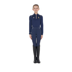 Capa base infantil unisex Equestro x FISE Americana marina Azul marino