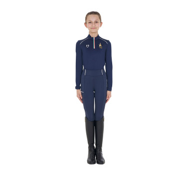 Capa base infantil unisex Equestro x FISE Americana marina Azul marino