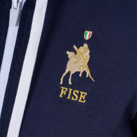 Sudadera con capucha para mujer Equestro x FISE Americana marina Azul marino