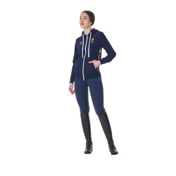 Sudadera con capucha para mujer Equestro x FISE Americana marina Azul marino