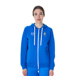 Sudadera con capucha para mujer Equestro x FISE Azul de Savoie