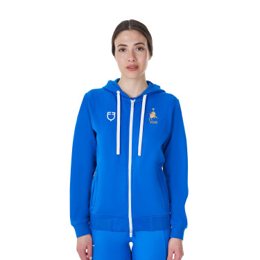 Sudadera con capucha para mujer Equestro x FISE Azul de Savoie