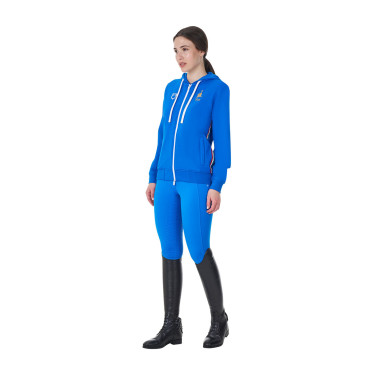 Sudadera con capucha para mujer Equestro x FISE Azul de Savoie