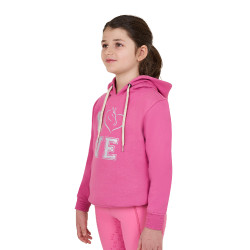 Sudadera con capucha para niña Equestro Winter Love Rosa castillo