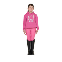 Sudadera con capucha para niña Equestro Winter Love Rosa castillo