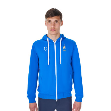 Sudadera con capucha para hombre Equestro x FISE Azul de Savoie