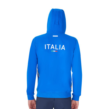 Sudadera con capucha para hombre Equestro x FISE Azul de Savoie