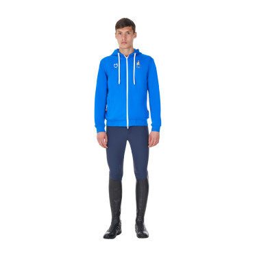 Sudadera con capucha para hombre Equestro x FISE Azul de Savoie