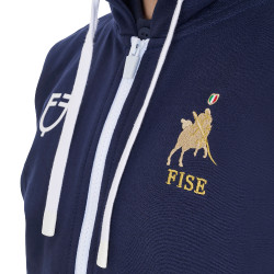 Sudadera infantil unisex Equestro x FISE Americana marina Azul marino