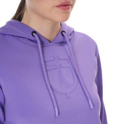 Sudadera de mujer Equestro con cortes Violeta infinito
