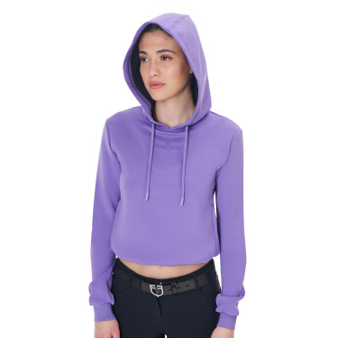 Sudadera de mujer Equestro con cortes Violeta infinito
