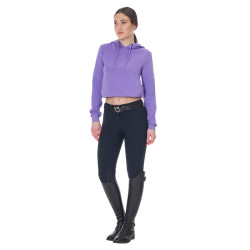 Sudadera de mujer Equestro con cortes Violeta infinito
