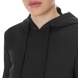 Sudadera de mujer Equestro con cortes Negro