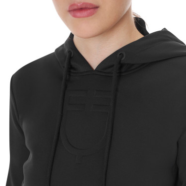Sudadera de mujer Equestro con cortes Negro