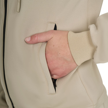 Sudadera de mujer Equestro crop top con capucha Oxford tostado Rosa