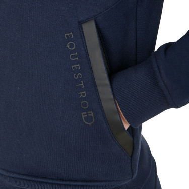Sudadera para mujer Equestro Institutional con cremallera frontal Americana marina Azul marino
