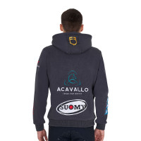 Sudadera con capucha para hombre Equestro con múltiples logotipos Asfalto Gris Sudadera con capucha para hombre Equestro con múltiples logotipos Asfalto Gris