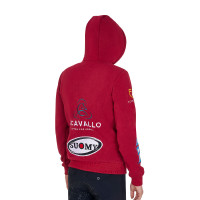 Sudadera con capucha para hombre Equestro con múltiples logotipos Asfalto Gris