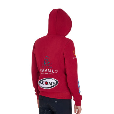 Sudadera con capucha para hombre Equestro con múltiples logotipos Scooter Beige