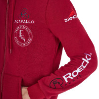 Sudadera con capucha para hombre Equestro con múltiples logotipos Asfalto Gris