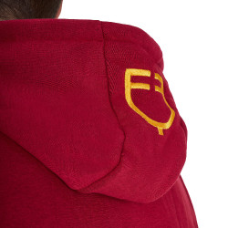 Sudadera con capucha para hombre Equestro con múltiples logotipos Scooter Beige