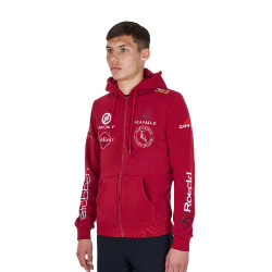 Sudadera con capucha para hombre Equestro con múltiples logotipos Scooter Beige